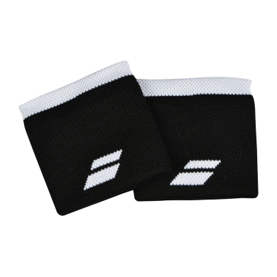 Babolat Sweatband Logo Wristband black/white - 2 pieces